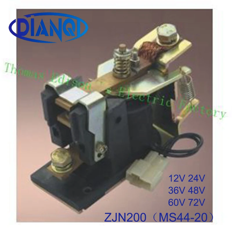 

DIANQI ZJN200 MS44-20 NO (normally open) 12V 24V 36V 48V 60V 72V DC Contactor for motor forklift electromobile grab wehicle