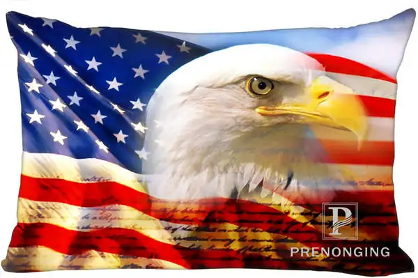 

Best Custom Pillow Case American Flag Rectangle Pillowcases zipper 35x45cm (One Side Print) @180117-137