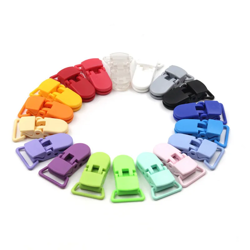 JOJOCHEW Baby Pacifier Clip Chain New Baby Pacifier Clips Newborn Dummy Pacifier Chain Clip Holder baby christmas gift 20 clours