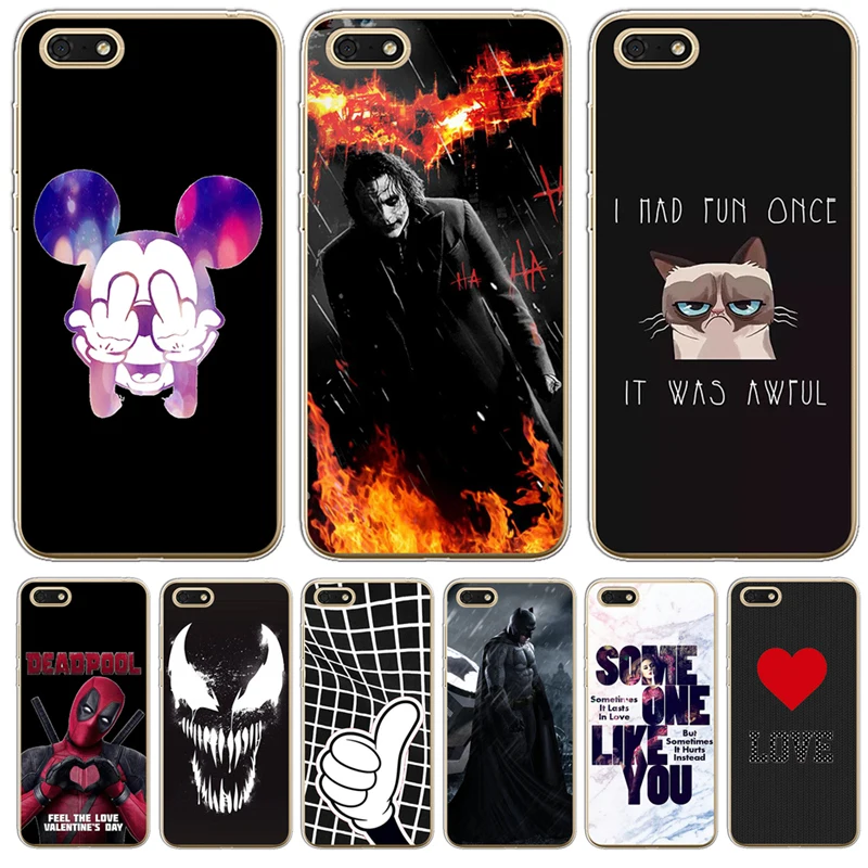 

For Huawei Honor 7C 7A 8 8X 8C 9 10 Nova 2 3 3i Y5 II Y6 Y3 2017 Y6 Prime 2018 Plus Pro Lite venom Luxury phone case cover Joker