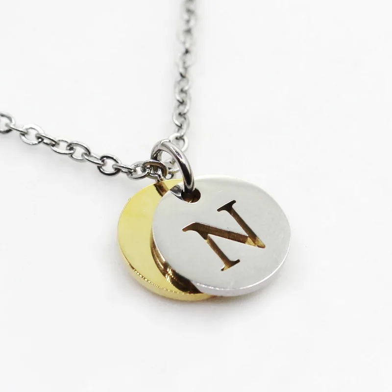 N Necklace Pendant Women 