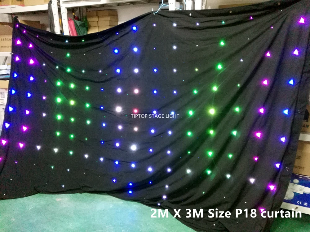 P18 2 м x 3 м Led Vision занавес RGB 3в1 Led занавес с графическим узором пожаробезопасный для мобильных DJ клубов яркий сценический светодиодный видеостена