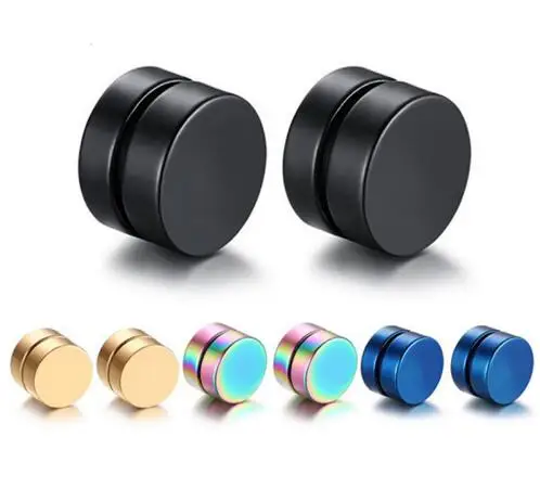 

6/7/8/9/10/11/12mm Couple Punk Magnetic Stud Earrings For Men Lover Stainless Steel Magnet Earrings Jewelry for Men Women