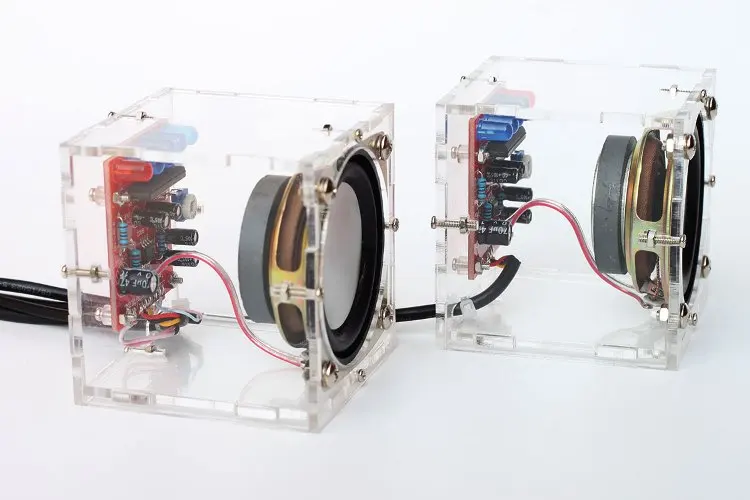 Diy Электронный 3 Вт динамик делая комплект с прозрачной оболочкой 2,36 дюймов 1 Мини компьютер аудио Электроника diy комплект