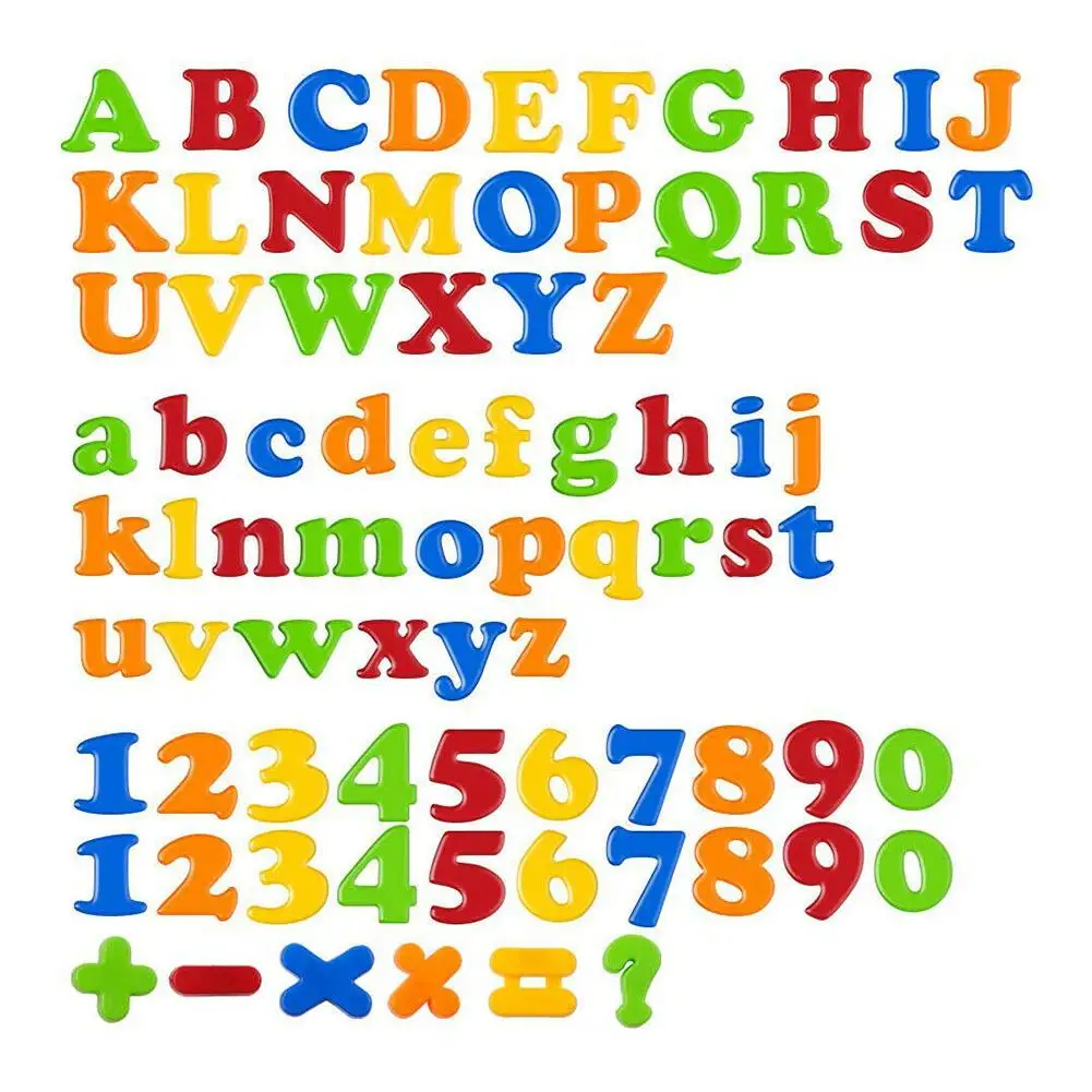 

78Pcs Plastic Colorful Magnetic Fridge Magnet Stickers Letter Number Children Learning Educational Toy Magnet Letters