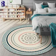 SunnyRain 1-piece современные круглые коврики для гостиной коврик для спальни коврики сопротивление скольжению