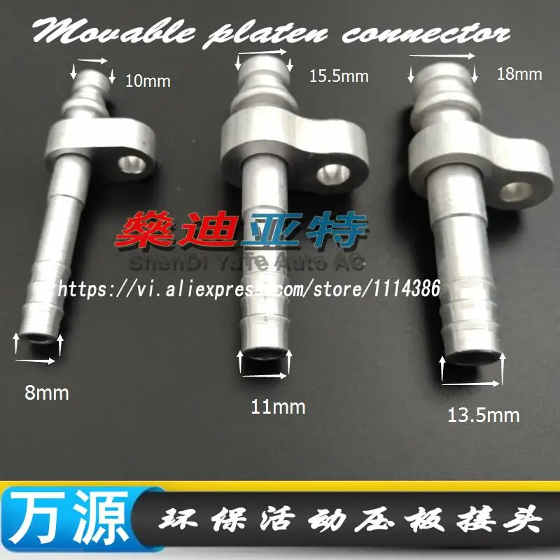 

(6PCS) Automotive Air Conditioning Hose Aluminum Kit Fixture Radiator Evaporator Pipe R134a Active Platen Connector repair parts
