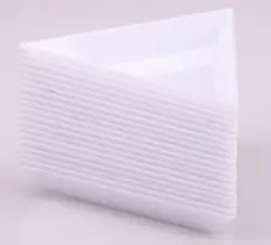 10 шт. экологическая PP Треугольная пластина Белые контейнеры для ювелирных изделий Органайзер для бусин Бусины Дисплей пластиковый лоток