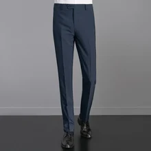 Новая модная дизайнерская мужская мода на молнии, легкая, на запах, подходит против морщин костюм брюки формальный деловой костюм для встречи брюки для мужчин