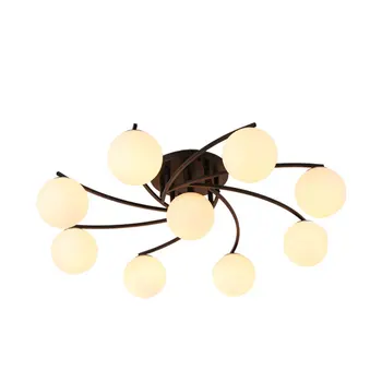 

American Ceiling Lamps for Living Room Lights Iron Glass Ball Lighting Ceiling Loft Bedroom Lamp Simple Decor Led Ceiling Light