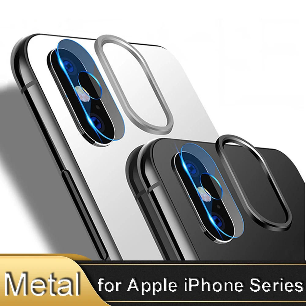 

Camera Glass for Apple iPhone X XR XS Max Tempered Back Camera Protector Aluminum Metal Ring Lens Glass for iPhone X XS Max XR