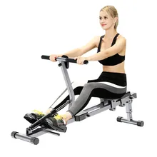Machine à ramer intérieure pliable avec 12 résistances réglables, équipement d'entraînement physique à domicile