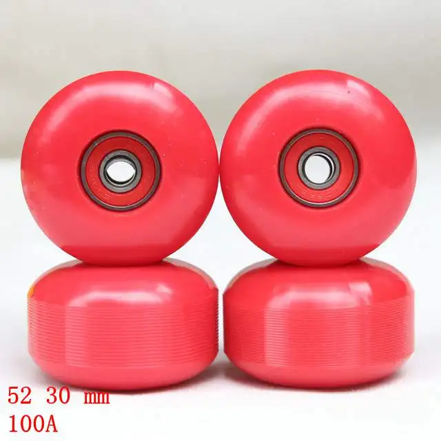 Skateboard Wielen Lagers 52x30mm Street PU Wielen Skateboard Onderdelen Cruiser Longboard Wielen (Set van 4) Wit