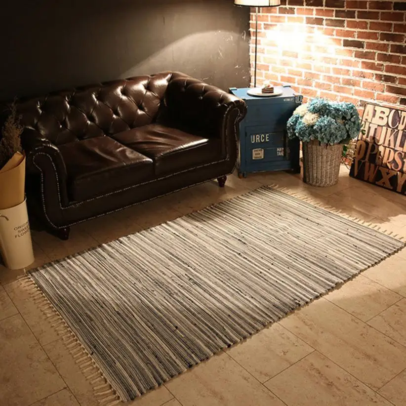 Fashion Area Rugs Mediterranean Style Cotton Kitchen Oblong Shape Multi