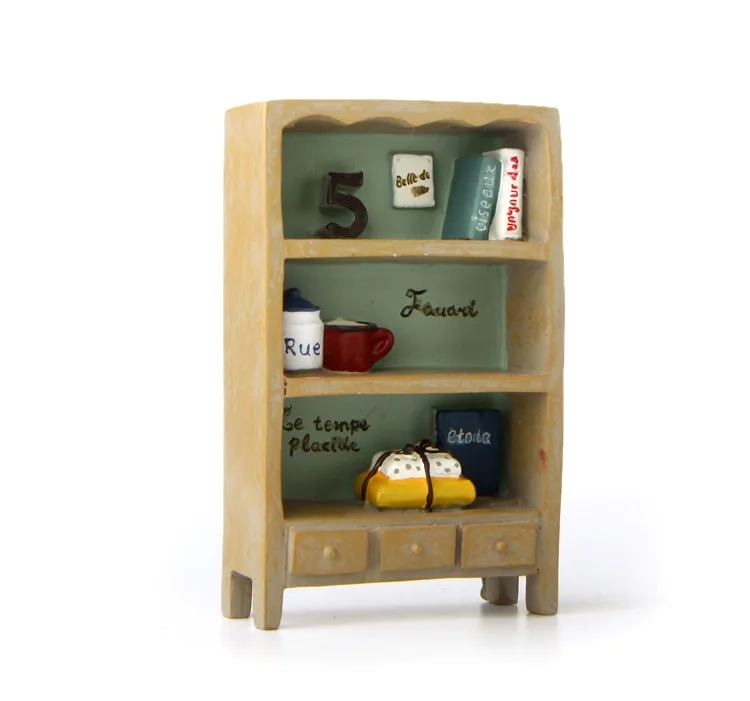 مصغرة الراتنج خزانة/خزانة/رف/كتاب/الجرف/الجنية حديقة غنوم/diy/terraium الديكور/عشاق/هدايا للأطفال/