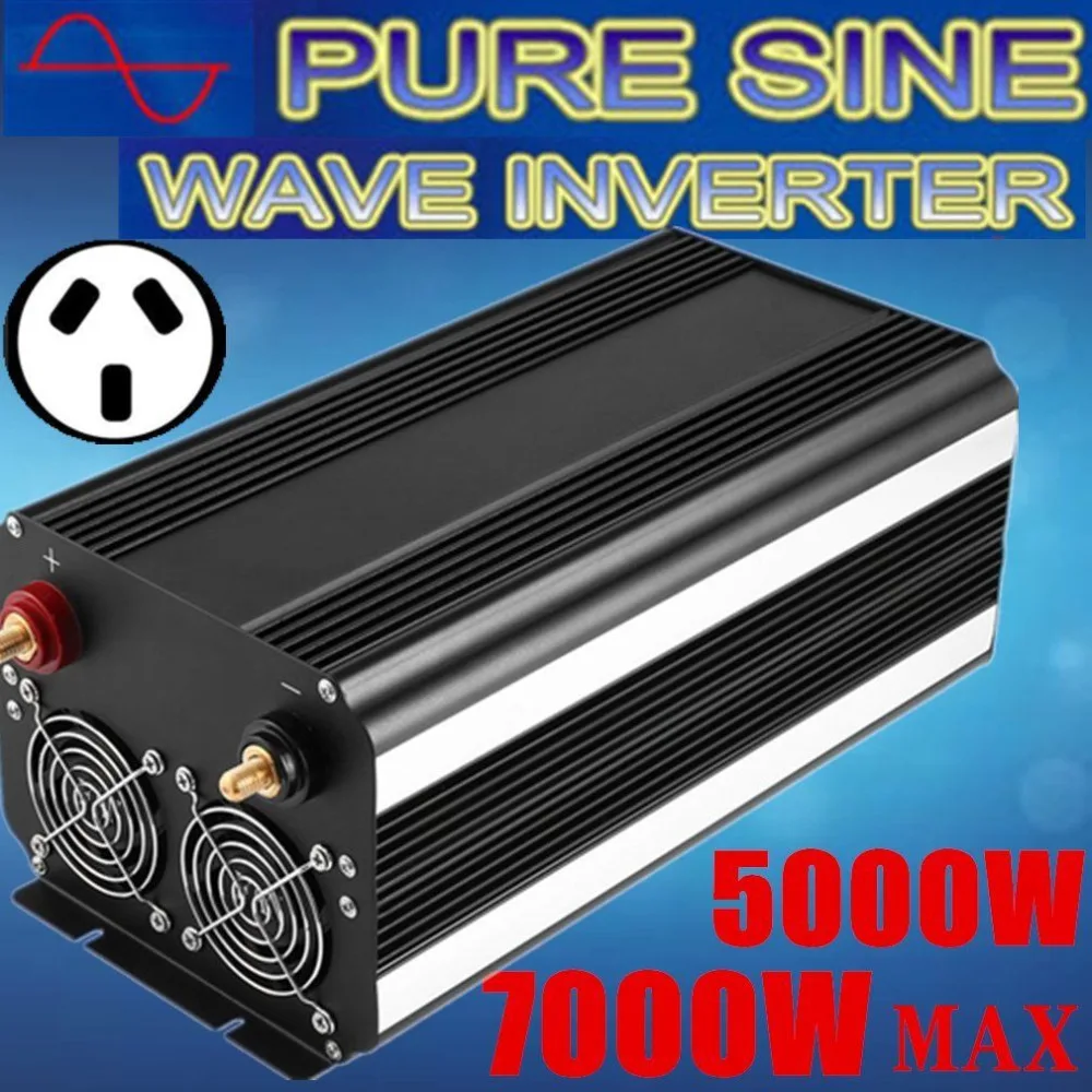 

AU Plug 5000W Power Inverter Max 7000W Pure Sine Wave 12V -240V CAR CARAVAN NP