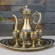 Европейский 6 шт./Партия декоративный металлический винный набор виски decante набор для барменов винный графин самогонный дистиллятор Набор для виски JJ086