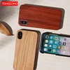 Étui en bois véritable pour iPhone 11 Pro X XS Max 8 7 6 12 Plus housse étui en bois dur en bambou naturel pour Samsung S8 S9 Note 10 ► Photo 1/6