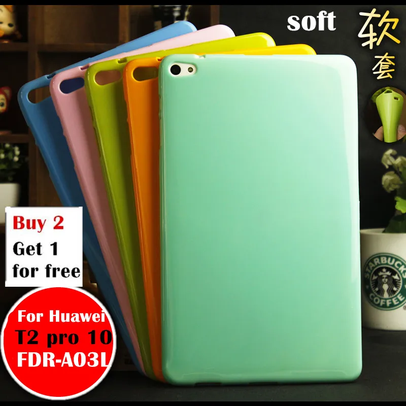 

case For Huawei MediaPad T2 10 Pro 10.0 10 FDR-A01L FDR-A03L tablet case Soft Silicone TPU Cover Case For AU Qua Tab 02 HWT31