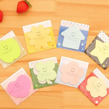

4 Pcs/set Kawaii Candy Color Star Heart Memo Pads Sticky Notes Memo Notepad School Office Supply Gift Stationery