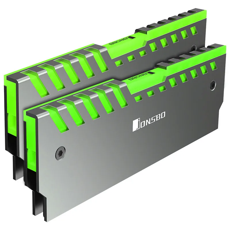 JONSBO RGB RAM سترة الذاكرة غرفة التبريد RAM غطاء قذيفة من RAM الحرارة بالوعة RGB تضيء دعم هالة 2 قطع JONSBO RGB RAM سترة الذاكرة غرفة التبريد RAM غطاء قذيفة من RAM الحرارة بالوعة RGB تضيء دعم هالة 2 قطع
