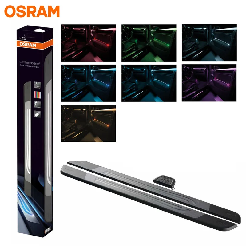 

OSRAM LEDambient Car Door Entrance Ledge Pedal Lamp Multicolor LED LEDDEL 101 Wireles Pathway Lighting Remote Control USB Cable