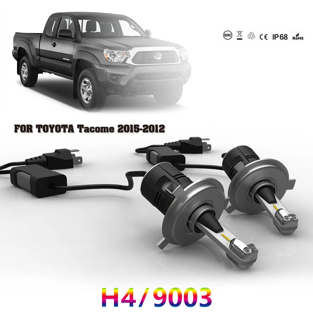 Castaleca h4 светодиодный фары лампы выделенный H 4 светодиодный фары для Toyota Tacoma 2012- Чрезвычайно Яркий светодиоды с чипом CSP Conversion Kit