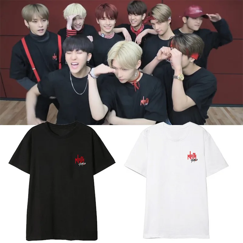 

Summer Kpop Straykids Concert Album T Shirt Women Men Cotton Casual Tshirt Straykids Member Names Print streetwear Harajuku Tops