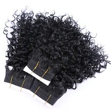 Черный цвет воды волна волос 2 шт./партия синтетические волосы для наращивания 8-20 дюймов пучок волос для женщин
