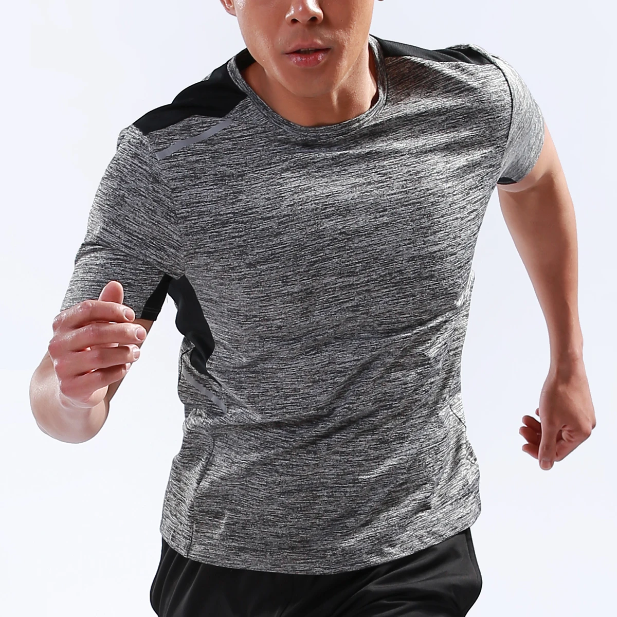 BARBOK Men Sports Shirt Quick Dry Compression Running Shirt Gym Workout Bodybuilding Tight Shirt Soccer Basketball Jersey