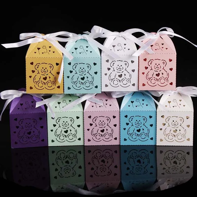 50PcsLots Laser Cut Little Bear Gift Box Favor Boxes Favor Boxes Baby Shower Favors Kids Birthday Wedding Party Decoration (2)