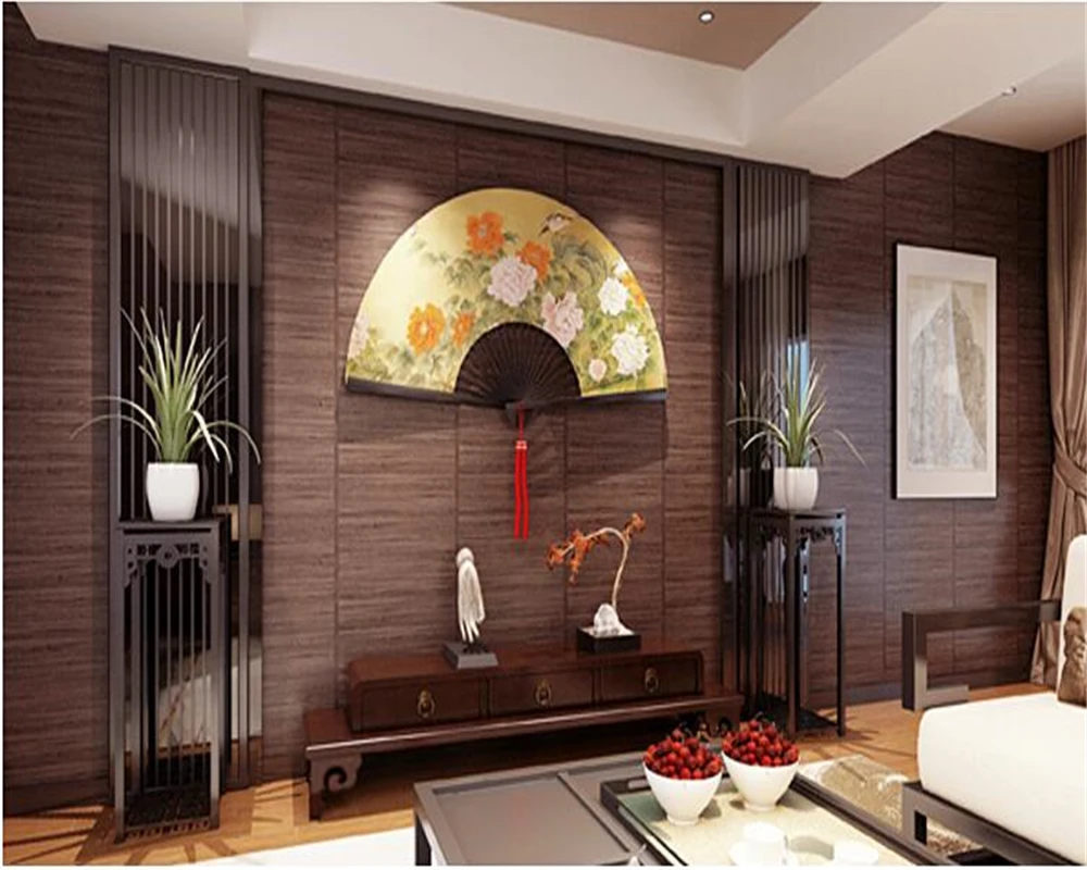 Beibehang Chinese Vintage Woodgrain Wallpaper Ceiling Imitation Beibehang Chinese Vintage Woodgrain Wallpaper Ceiling Imitation Straw And Style Anese Living Room Bedroom Wall Paper
