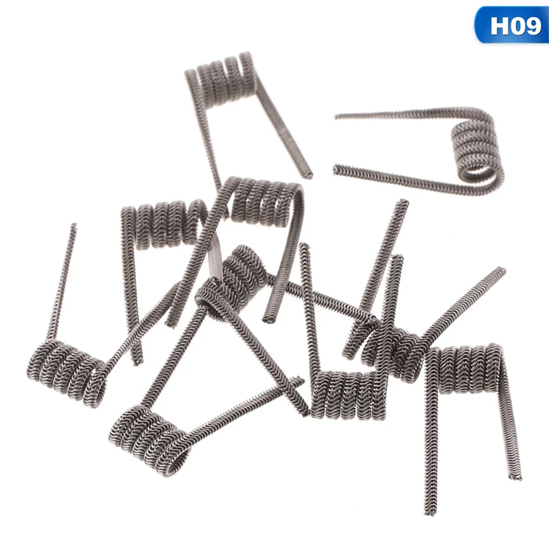 

10pcs NI80 Nichrome High Density Prebuilt Coils Premade Coil For E-Cigarette RDA RTA RBA RDTA Atomizer Heating Wire