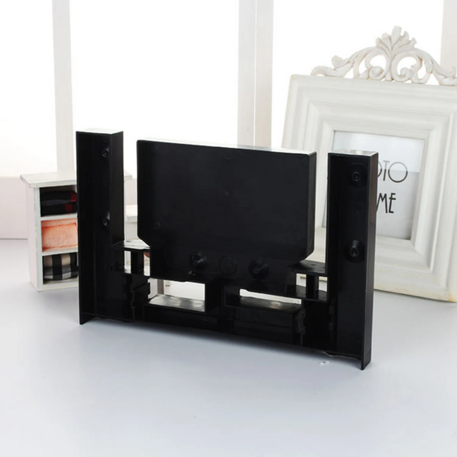 Fashion Mini Plastic Home Theater Cabinet Combo TV Speaker Cabinet Doll House Furniture Accessories for Barbie Dollhouse Toy