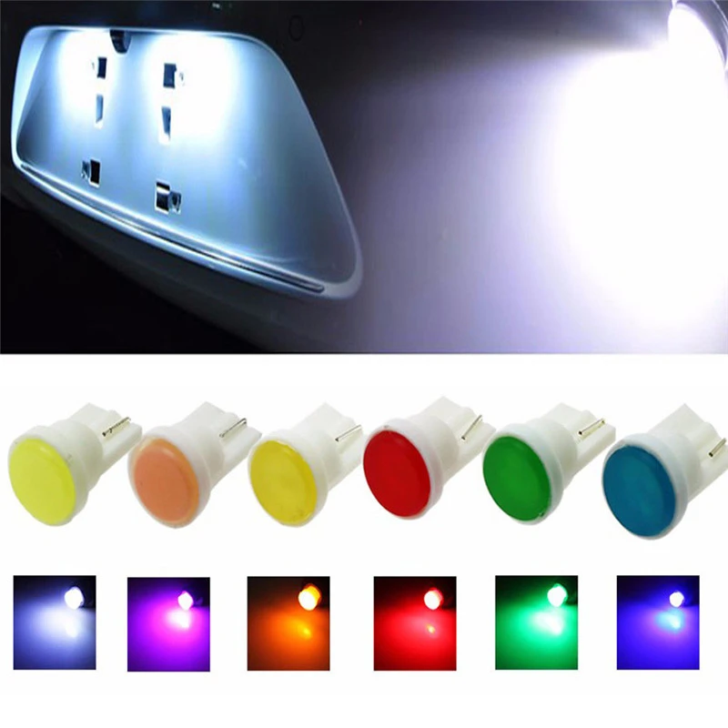  T10 Cob 1SMD Led Ceramic LED Light LED COB W5W 147 168 Wedge Door Instrument Side Light Bulb led lights .01