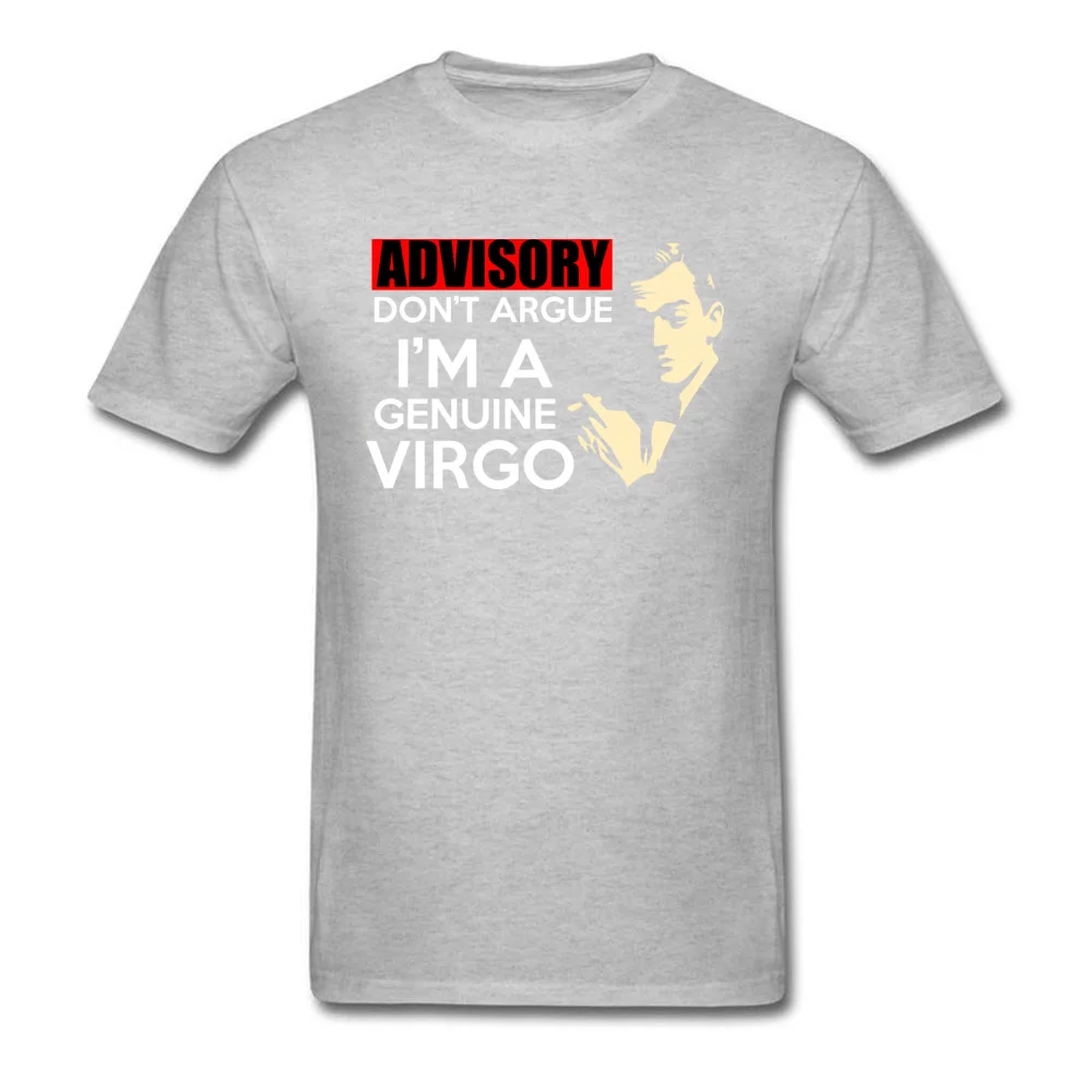 Funny IM A GENUINE VIRGO Short Sleeve Summer Fall Tops & Tees Discount Round Collar 100% Cotton Fabric Tops Shirt Mens T-Shirt IM A GENUINE VIRGO grey