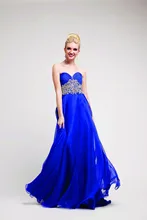 2015 Prom Kleider New Charming Schatz Faltet Lange Chiffon-Kleid Bodenlangen Ctystals A-line Abend Formale Kleid F519