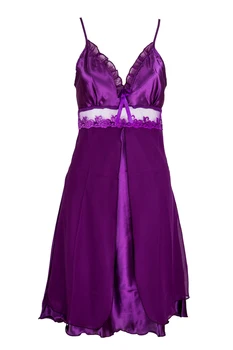 

MCGS 2017 NEW Women's Lace Lingerie Nightgown Babydoll Strap Sleepwear -Purple