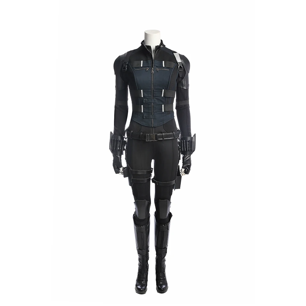 Avengers Infinity War Black Widow Costume Carnival Halloween Superhero Black Widow Jumpsuit Cosplay Natasha Romanoff Costume (3)