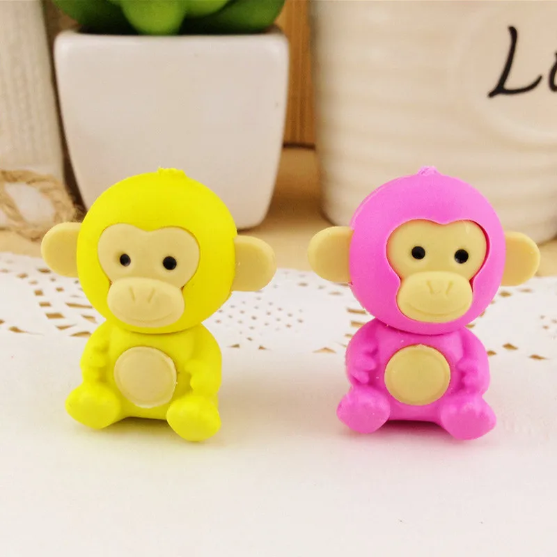 1 шт./лот милые обезьяны ластик творческий kawaii Канцелярские Школьные принадлежности papelaria подарок для детей