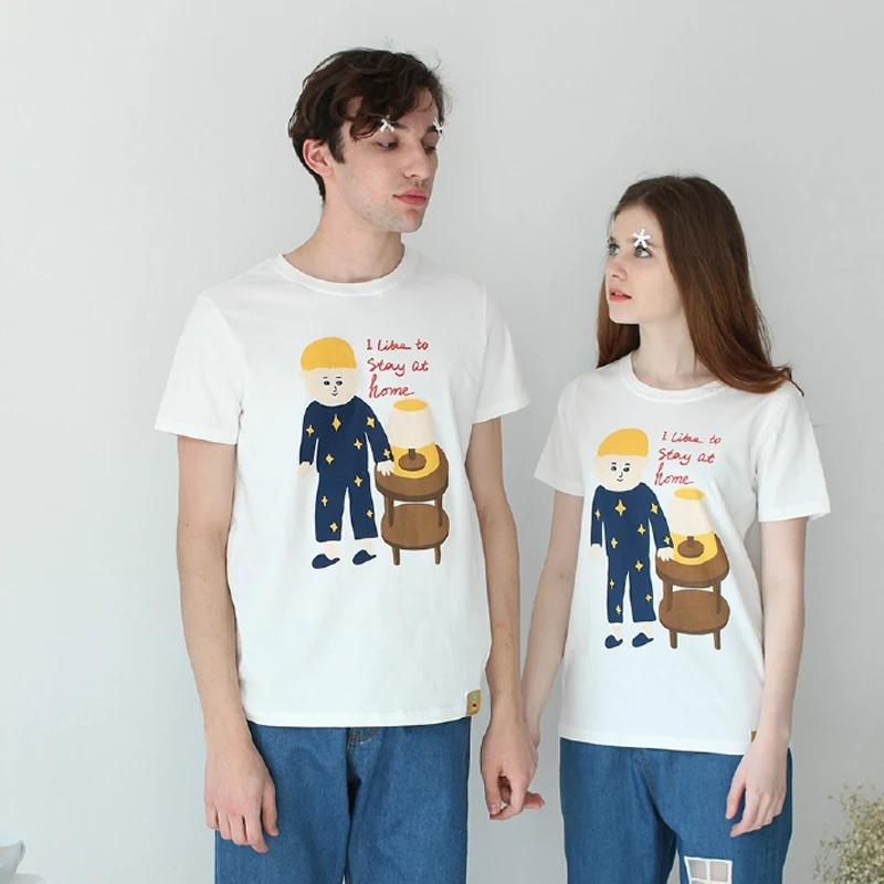 

Special Offer Unisex Tee Tops Short Sleeve Summer Women T-shirts Cute Boy Printed Loose Lady Tshirt Cotton High-quality Oversize