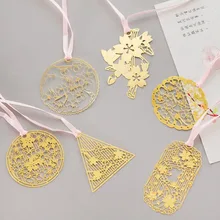 1 шт. серия Сакура китайский стиль полые закладки Креативный металл маленькие Мини медные закладки розовые стримеры книга канцелярская папка