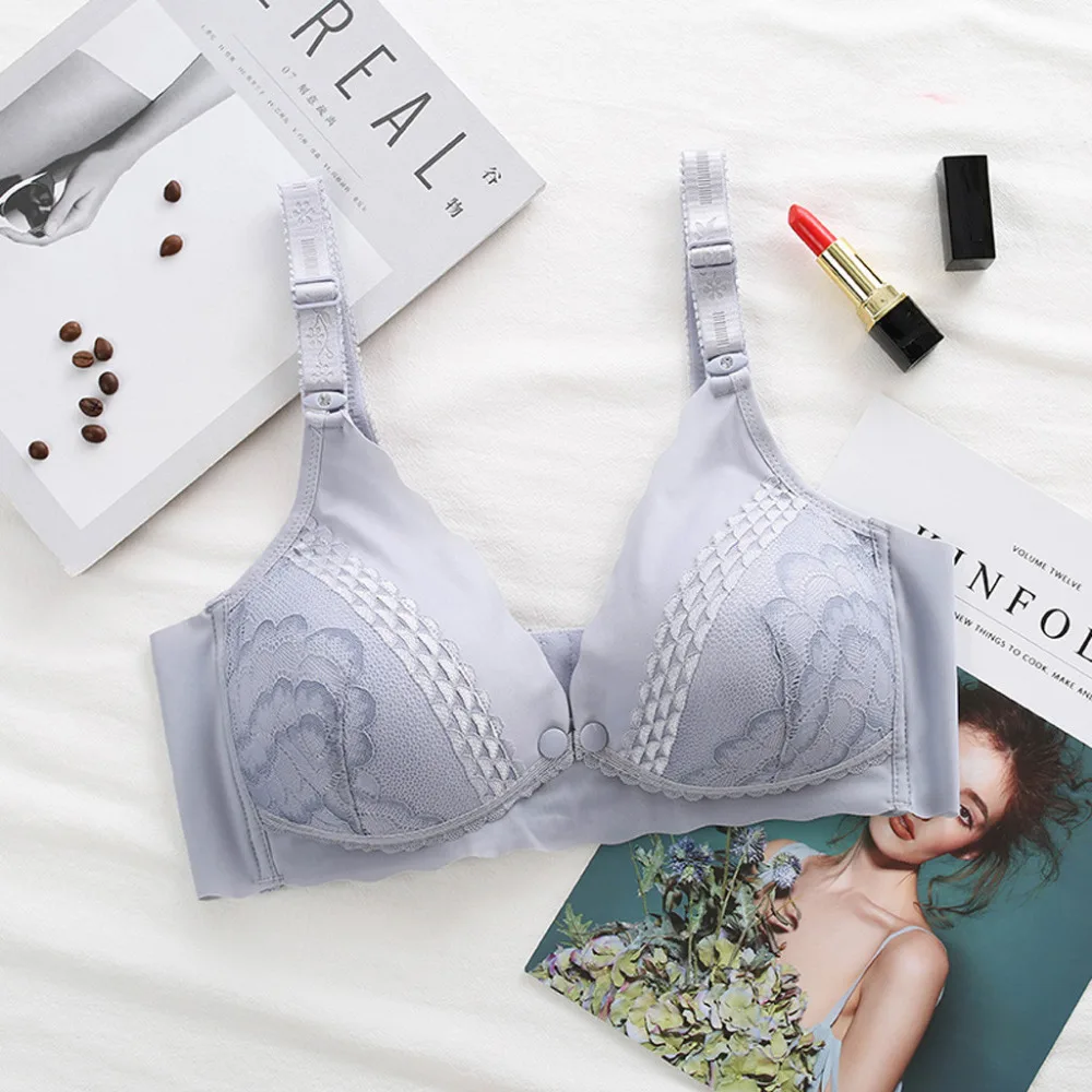 2019 Womens fashion sport underwear seamless maternity bra comfortable loose bra chest underwear girls bra top para mujeres 40J4 (9)