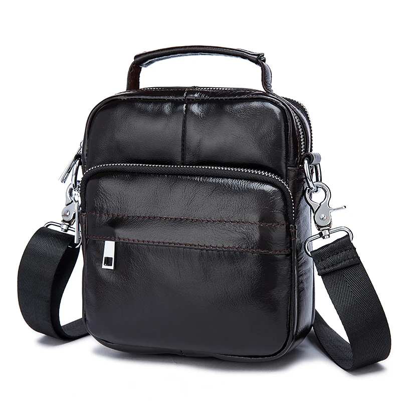 2018 Casual Leather Men Handbag Shoulder Bags Business Men's Travel Bag
