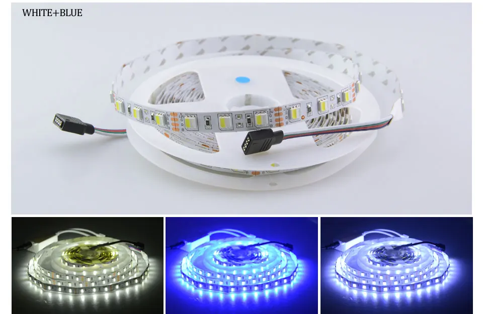 Foxanon DC 12V LED lighting Strip tape Double Color temperature adjustable 5M Flexible 3A 24 keys Remote Night Square Christmas16
