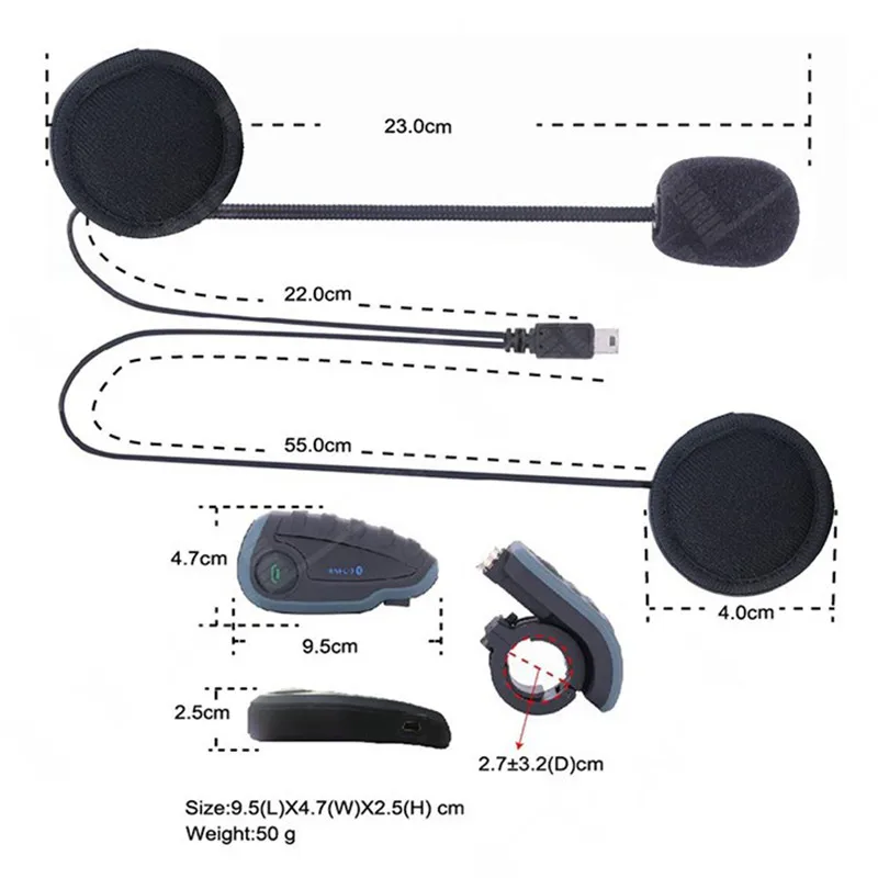 V8 helmet intercom for 8 riders connnected (2)