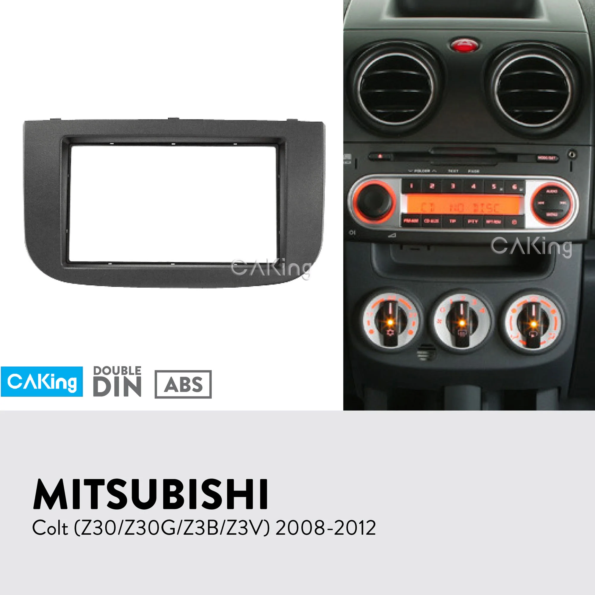 

Car Fascia Radio Panel for MITSUBISHI Colt (Z30/Z30G/Z3B/Z3V) 2008-2012 Dash Kit Install Facia Plate Adapter Cover Bezel Console