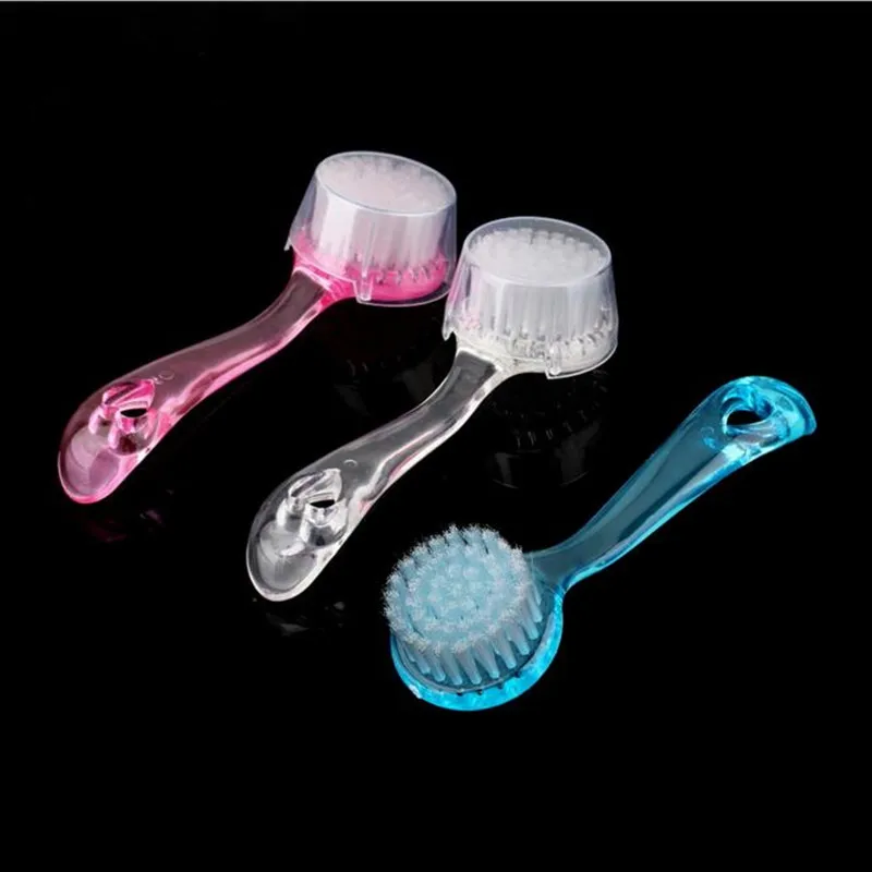 Soft Bristle Brush Scrub Facial Exfoliating Brush with Cover for Clean