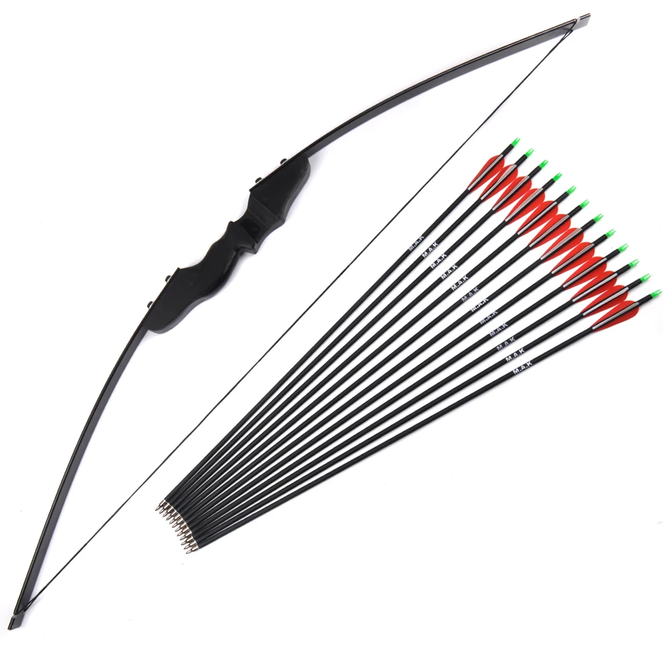

30/40lbs Recurve Bow with 12pcs Carbon Arrowss for Right Handed Archery Bow Shooting Hunting Game Outdoor Sports survivak kit