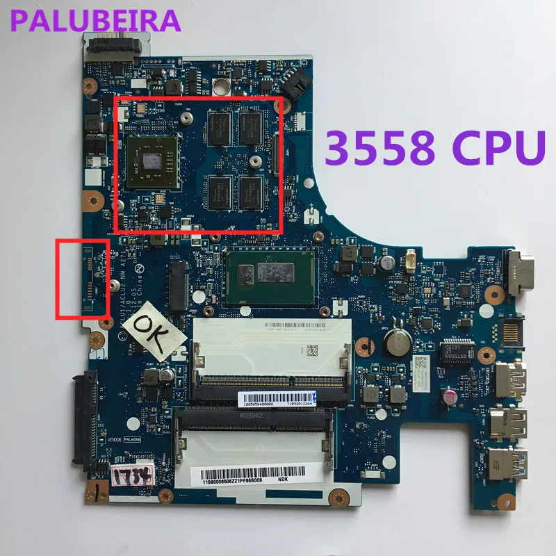

PALUBEIRA free shipping G50-70 For Lenovo Laptop motherboard ACLU1/ACLU2 NM-A271 with 3558 CPU 100% tested fully work